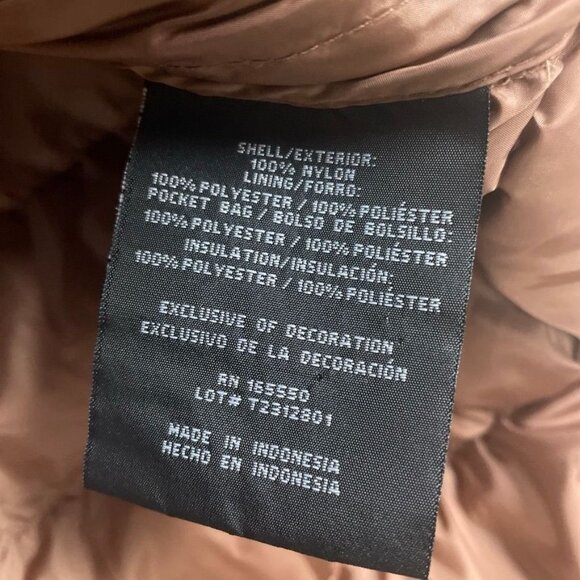 32 Degrees Heat XL Brown Puffer Vest Nylon Shell Zip Front Quilted Lightweight d - Picture 5 of 7